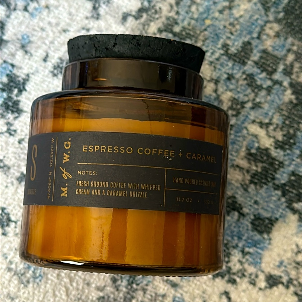 Espresso coffee caramel candle